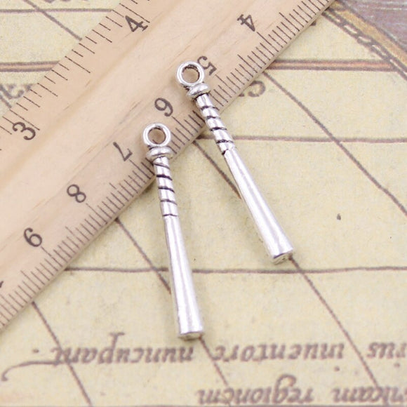 20pcs Charms Baseball Bat Club 35x5mm Tibetan Silver Color Pendants Antique Jewelry Making DIY Handmade Craft