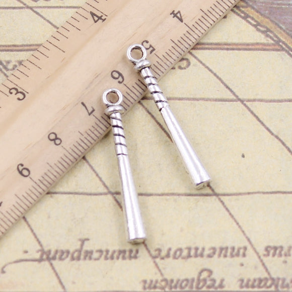 20pcs Charms Baseball Bat Club 35x5mm Tibetan Silver Color Pendants Antique Jewelry Making DIY Handmade Craft