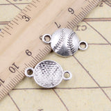 20pcs Charms Baseball Connector 22x14mm Tibetan Silver Color Pendants Antique Jewelry Making DIY Handmade Craft