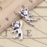 20pcs Charms Bear 13x18mm Tibetan Bronze Silver Color Pendants Antique Jewelry Making DIY Handmade Craft Pendant Findings