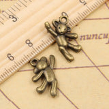 20pcs Charms Bear 13x18mm Tibetan Bronze Silver Color Pendants Antique Jewelry Making DIY Handmade Craft Pendant Findings