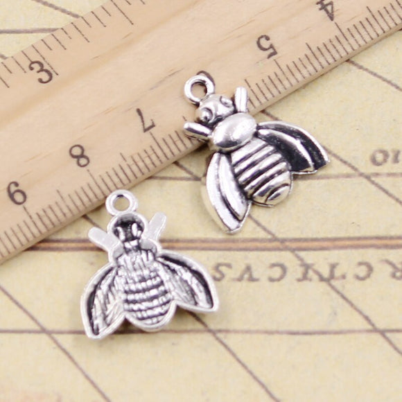 20pcs Charms Bee 21x18mm Tibetan Silver Color Pendants Antique Jewelry Making DIY Handmade Craft