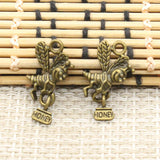 20pcs Charms Bee Harvest Honey 19x12mm Tibetan Silver Color Pendants Antique Jewelry Making DIY Handmade Craft