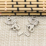 20pcs Charms Bee Harvest Honey 19x12mm Tibetan Silver Color Pendants Antique Jewelry Making DIY Handmade Craft