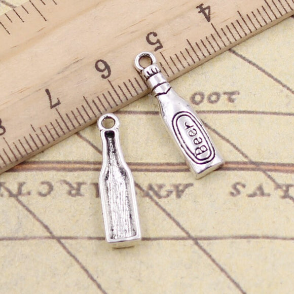 20pcs Charms Beer Bottle 24x6mm Tibetan Silver Color Pendants Antique Jewelry Making DIY Handmade Craft ef1967