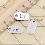 20pcs Charms Bff Best Friend Forver 18x9mm Tibetan Bronze Silver Color Pendants Antique Jewelry Making DIY Handmade Craft