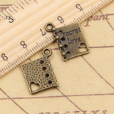 20pcs Charms Book Diary Secret Love 18x15mm Tibetan Bronze Silver Color Pendants Antique Jewelry Making DIY Handmade Craft