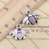 20pcs Charms Bumblebee Honey Bee 21x16mm Tibetan Bronze Silver Color Pendants Antique Jewelry Making DIY Handmade Craft