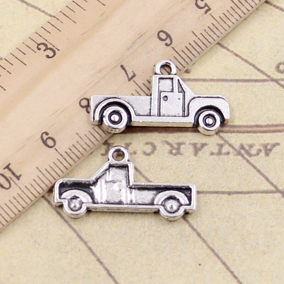 20pcs Charms Car 13x26mm Tibetan Silver Color Pendants Antique Jewelry Making DIY Handmade Craft ef4560