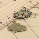 20pcs Charms Car 21x14mm Tibetan Bronze Silver Color Pendants Antique Jewelry Making DIY Handmade Craft