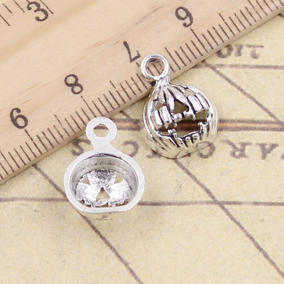 20pcs Charms Carved Punpkin Jack O Lantern Halloween 16x12mm Tibetan Silver Color Pendants Antique Making DIY Handmade Craft