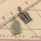 20pcs Charms Castle Chapel Cathedral 19x20mm Tibetan Bronze Silver Color Pendants Antique Jewelry Making DIY Handmade Craft
