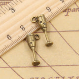 20pcs Charms Champagne Flutes Wine Glass 20x5mm Tibetan Bronze Silver Color Pendants Antique Making DIY Handmade Craft Pendant EF4327