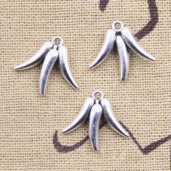 20pcs Charms Chili Hot Pepper  16x18mm Antique Silver Color Pendants DIY Crafts Making Findings Handmade Tibetan Jewelry