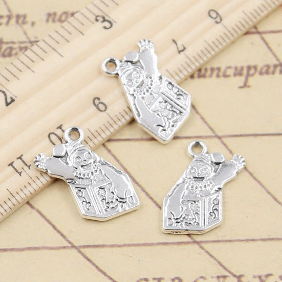 20pcs Charms Christmas Surprise Box 20x16mm Tibetan Silver Color Pendants Antique Jewelry Making DIY Handmade Craft