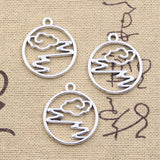 20pcs Charms Cloud 25x22mm Antique Silver Color Pendants DIY Crafts Making Findings Handmade Tibetan Jewelry