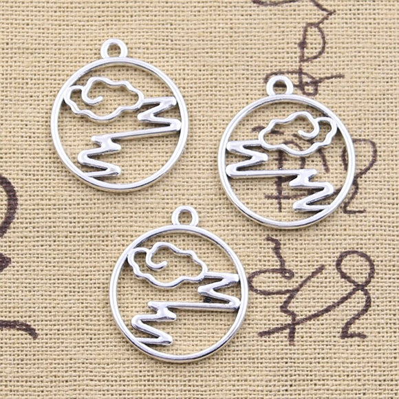 20pcs Charms Cloud 25x22mm Antique Silver Color Pendants DIY Crafts Making Findings Handmade Tibetan Jewelry