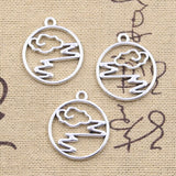 20pcs Charms Cloud 25x22mm Antique Silver Color Pendants DIY Crafts Making Findings Handmade Tibetan Jewelry