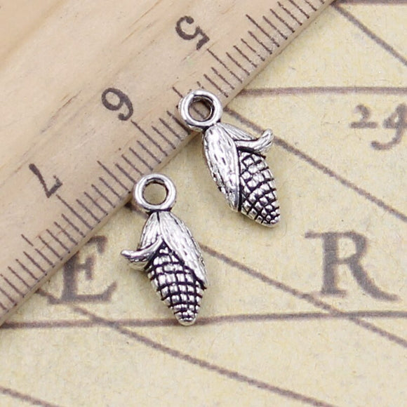 20pcs Charms Corn On The Cob Ears 15x12mm Tibetan Silver Color Pendants Antique Jewelry Making DIY Handmade Craft Pendant