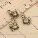 20pcs Charms Crab 12x11mm Tibetan Bronze Silver Color Pendants Antique Jewelry Making DIY Handmade Craft
