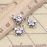 20pcs Charms Crab 12x11mm Tibetan Bronze Silver Color Pendants Antique Jewelry Making DIY Handmade Craft ef4087