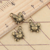 20pcs Charms Crab 12x11mm Tibetan Bronze Silver Color Pendants Antique Jewelry Making DIY Handmade Craft ef4087