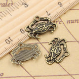 20pcs Charms Crab Crustacean 14x20mm Tibetan Bronze Silver Color Pendants Antique Jewelry Making DIY Handmade Craft