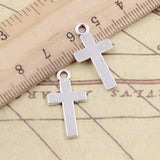 20pcs Charms Cross 13x24mm Tibetan Bronze Silver Color Pendants Antique Jewelry Making DIY Handmade Craft