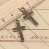 20pcs Charms Cross 13x24mm Tibetan Bronze Silver Color Pendants Antique Jewelry Making DIY Handmade Craft