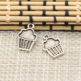 20pcs Charms Cupcake Ice Cream 15x10mm Tibetan Silver Color Pendants Antique Jewelry Making DIY Handmade Craft ef4717