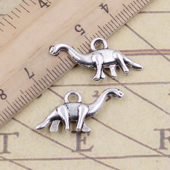 20pcs Charms Dinosaur Brontosaurus 27x12mm Tibetan Bronze Silver Color Pendants Antique Jewelry Making DIY Handmade Craft