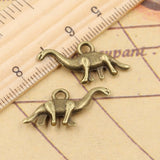20pcs Charms Dinosaur Brontosaurus 27x12mm Tibetan Bronze Silver Color Pendants Antique Jewelry Making DIY Handmade Craft EF3750