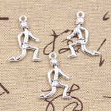 20pcs Charms Distance Runners Sporter 26x20mm Antique Silver Color Pendants DIY Crafts Making Findings Handmade Tibetan Jewelry