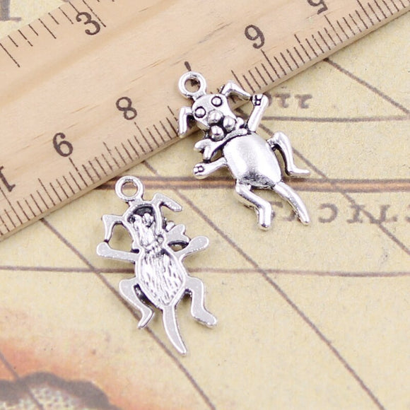 20pcs Charms Dog Bite The Bone 26x14mm Tibetan Silver Color Pendants Antique Jewelry Making DIY Handmade Craft