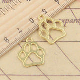 20pcs Charms Dog Claw Bear Paw 19x17mm Tibetan Gold Bronze Silver Color Pendants Antique Jewelry Making DIY Handmade Craft