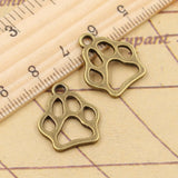 20pcs Charms Dog Claw Bear Paw 19x17mm Tibetan Gold Bronze Silver Color Pendants Antique Jewelry Making DIY Handmade Craft EF3744