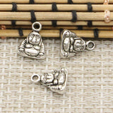20pcs Charms Double Sided Buddha 12x20x4mm Tibetan Silver Color Pendants Antique Jewelry Making DIY Handmade Craft