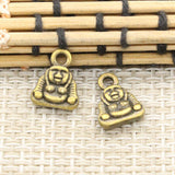 20pcs Charms Double Sided Buddha 12x20x4mm Tibetan Silver Color Pendants Antique Jewelry Making DIY Handmade Craft