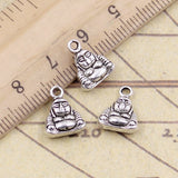 20pcs Charms Double Sided Buddha 12x20x4mm Tibetan Silver Color Pendants Antique Jewelry Making DIY Handmade Craft