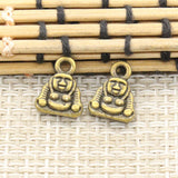 20pcs Charms Double Sided Buddha 12x20x4mm Tibetan Silver Color Pendants Antique Jewelry Making DIY Handmade Craft