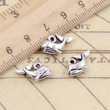 20pcs Charms Double Sided Whale 15x20mm Tibetan Bronze Silver Color Pendants Antique Jewelry Making DIY Handmade Craft