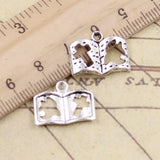 20pcs Charms Dove Cross Book 13x17mm Tibetan Bronze Silver Color Pendants Antique Jewelry Making DIY Handmade Craft