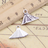 20pcs Charms Egyptian Pyramid 21x15mm Tibetan Bronze Silver Color Pendants Antique Jewelry Making DIY Handmade Craft