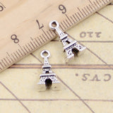 20pcs Charms Eiffel Tower Paris 15x8mm Tibetan Bronze Silver Color Pendants Antique Jewelry Making DIY Handmade Craft