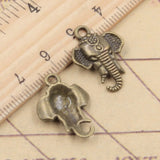 20pcs Charms Elephants Head 22x16mm Tibetan Bronze Silver Color Pendants Antique Jewelry Making DIY Handmade Craft