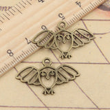 20pcs Charms Expanded Wings Owl 18x29mm Tibetan Bronze Silver Color Pendants Antique Jewelry Making DIY Handmade Craft Pendant h1267