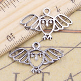 20pcs Charms Expanded Wings Owl 18x29mm Tibetan Bronze Silver Color Pendants Antique Jewelry Making DIY Handmade Craft Pendant h1267