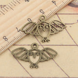 20pcs Charms Expanded Wings Owl 18x29mm Tibetan Bronze Silver Color Pendants Antique Jewelry Making DIY Handmade Craft Pendant h1267