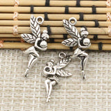 20pcs Charms Fair Angel 26x11mm Tibetan Silver Color Pendants Antique Jewelry Making EF3593