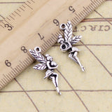 20pcs Charms Fair Angel 26x11mm Tibetan Silver Color Pendants Antique Jewelry Making EF3593